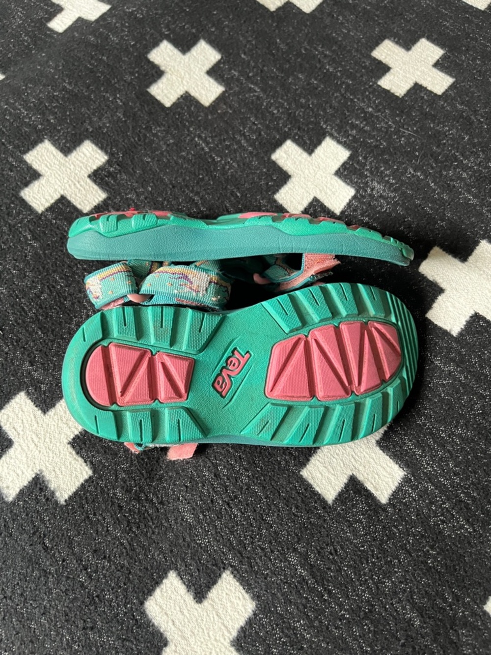 Teva Teal Unicorn Sandals Size 13 - Picture 4 of 5